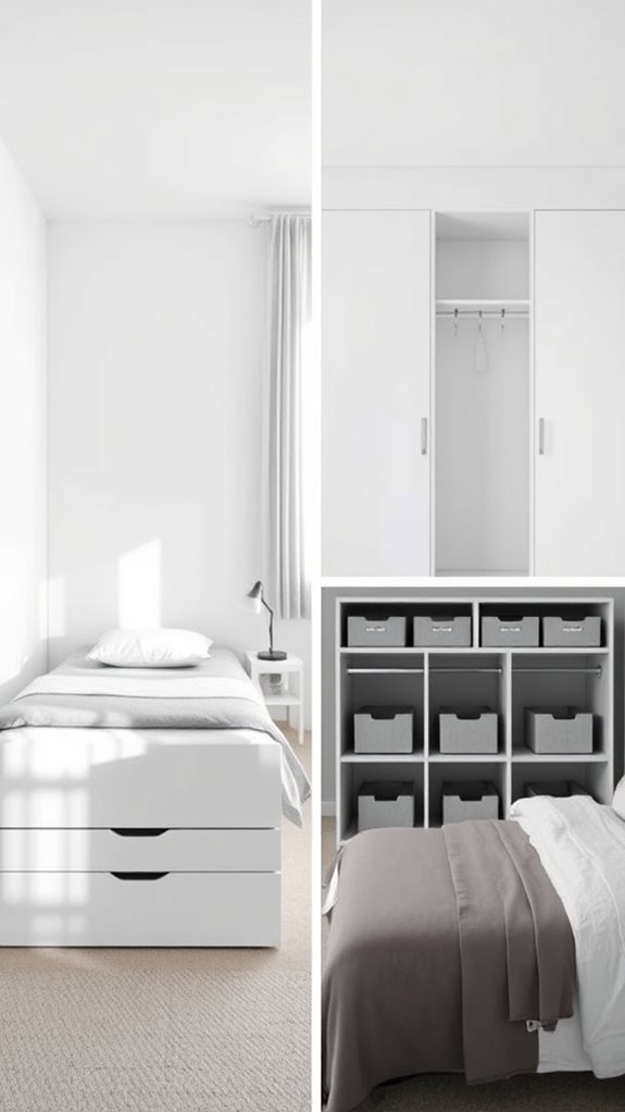 minimalist decluttered dual purpose storage