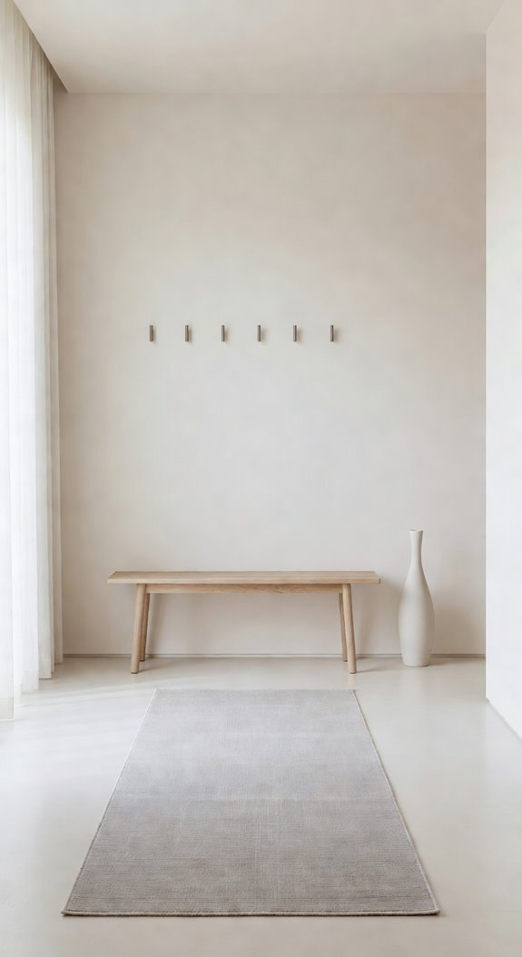 minimalist entryway with calm