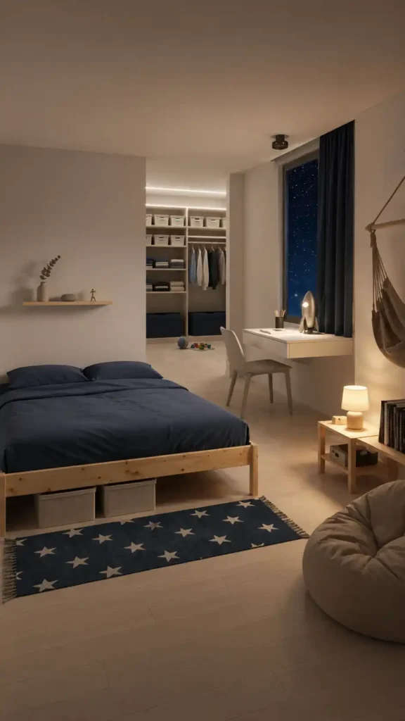 minimalist kids space bedroom idea