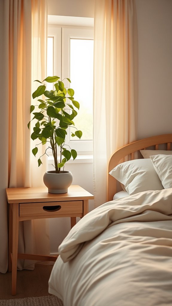 minimalist plant enhanced serenity