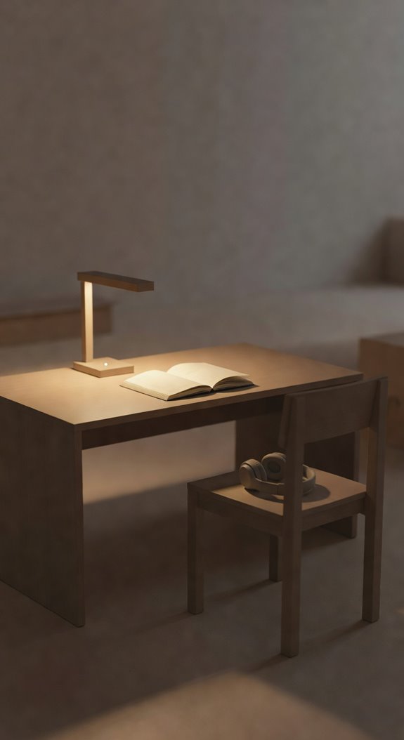 minimalist study nook fosters deep focus