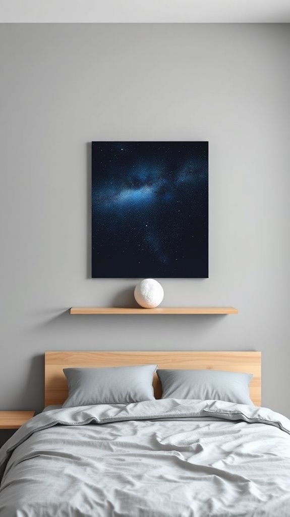 minimalist wall cosmic art restraint