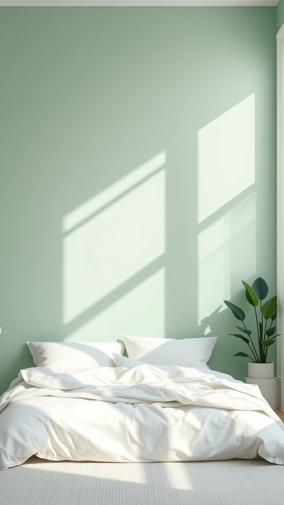 mint green for serene brightness indoors