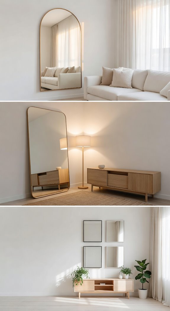 mirrors amplify light and space