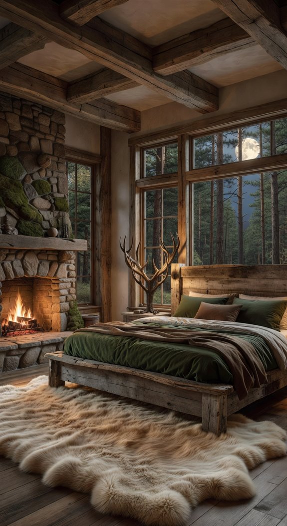modern rustic forest cabin serenity