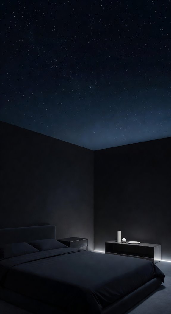 monochromatic galaxy bedroom palette