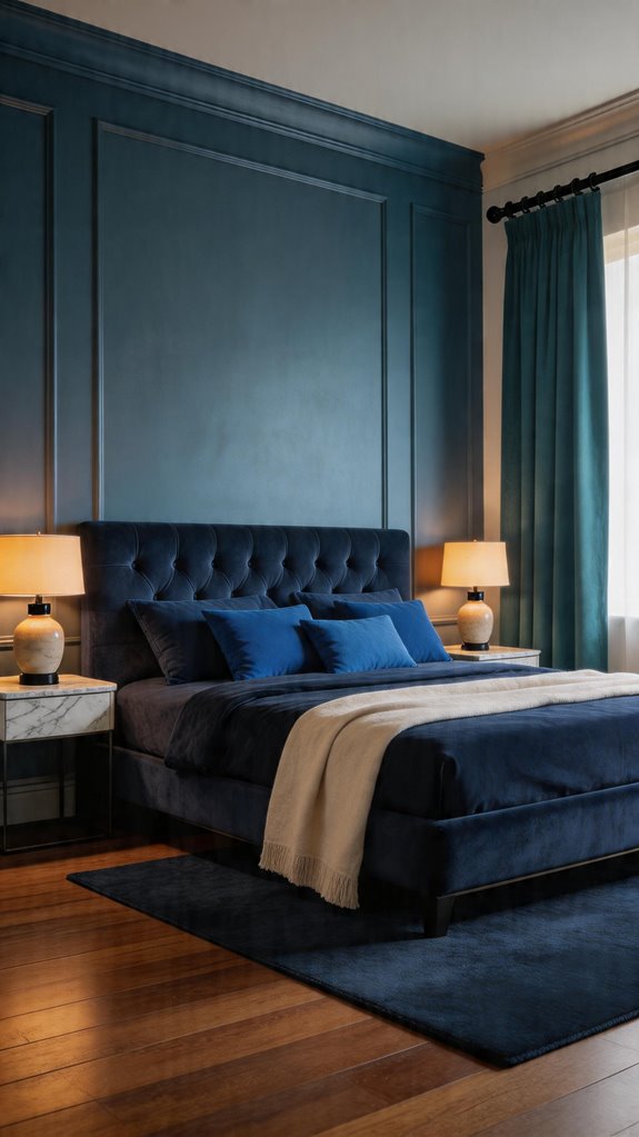 moody blues dominate interiors