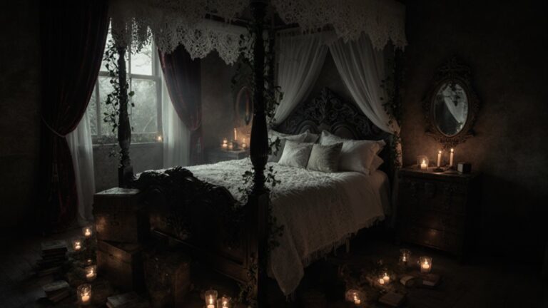 moody candlelit fantasy bedrooms