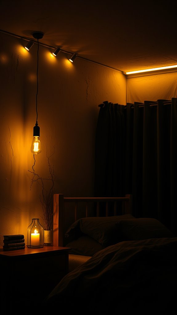 moody layered warm ambient lighting
