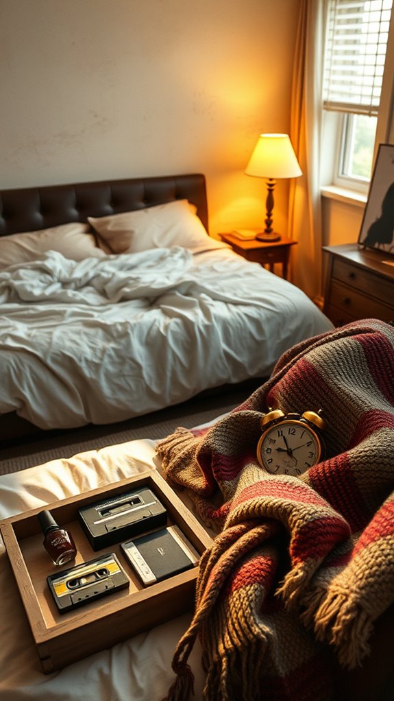 moody neutral grunge bedroom palette