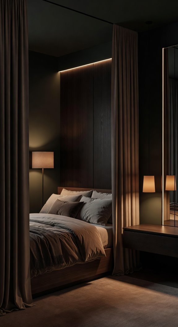 moody small space bedroom atmosphere