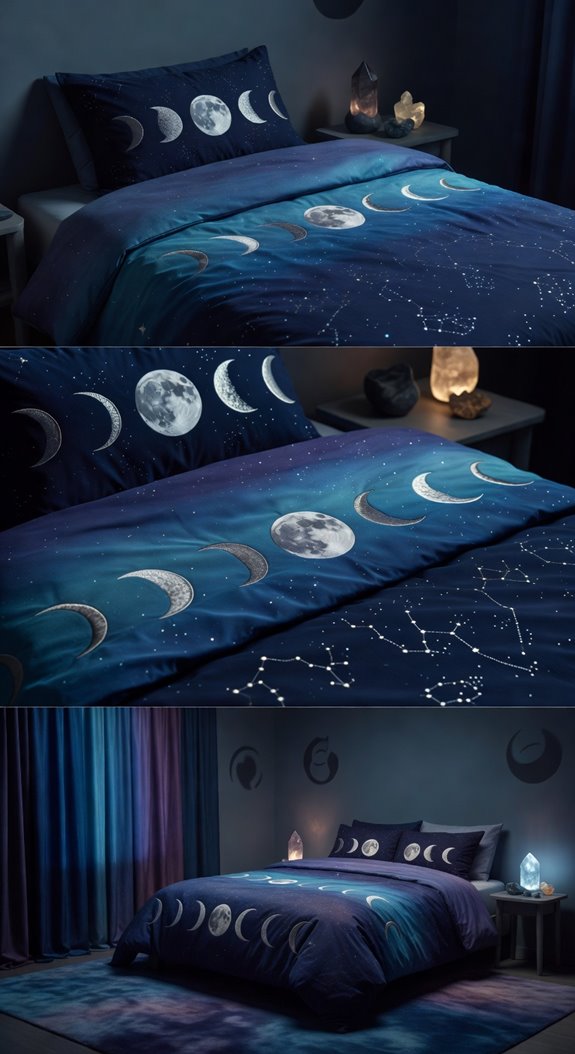 moon phase bedding anchors room aesthetics