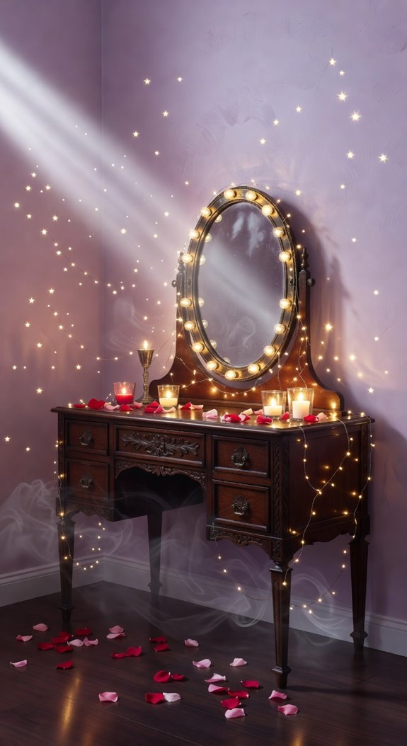 moonlit vanity with dew lit glow