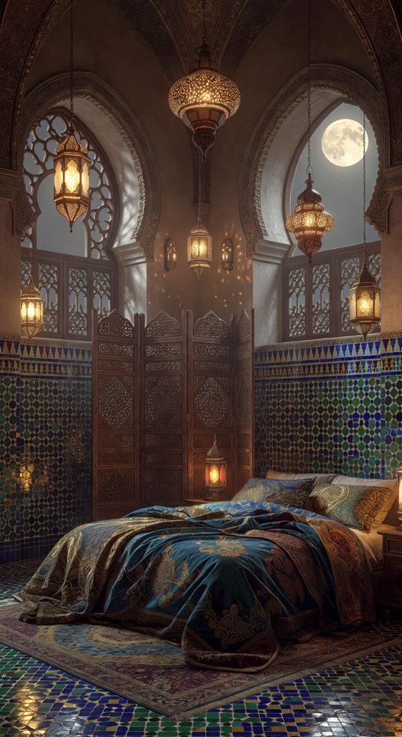 moorish bedroom with arches