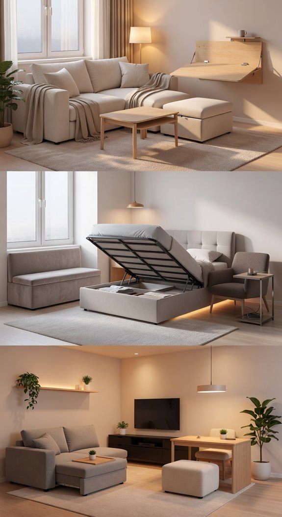 multi functional compact furniture arrangements