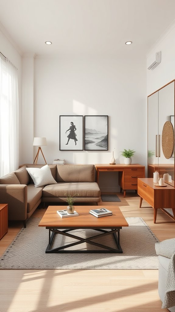 multipurpose furniture maximizes compact bedrooms