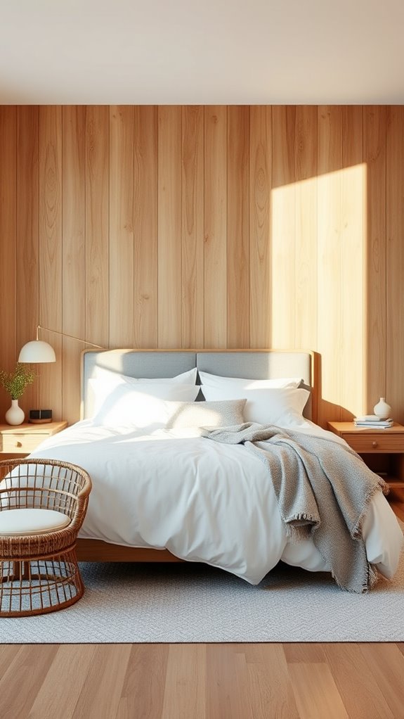 natural honey toned plank walls