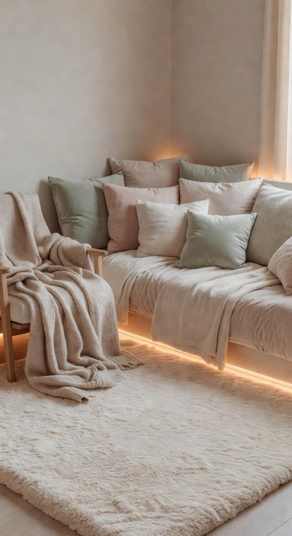natural textures anchor cozy space