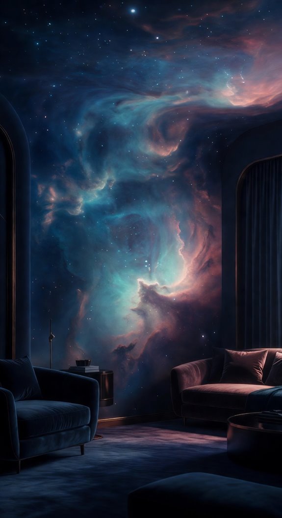 nebula inspired layered color harmony