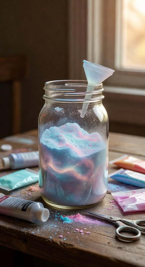 nebula jar with cotton layers
