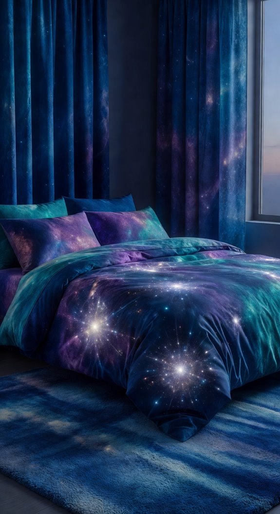 nebula patterned microfiber bedding anchors palette