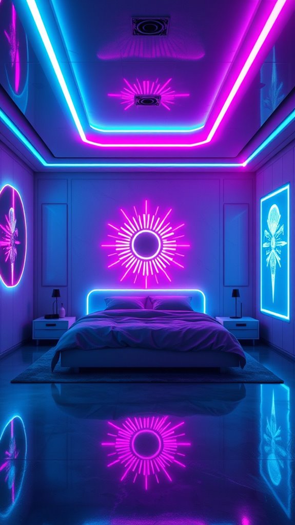 neon glow with futuristic depth