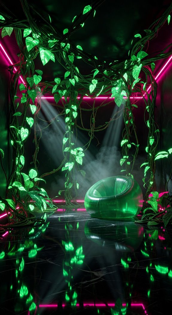 neon jungle ambient lighting