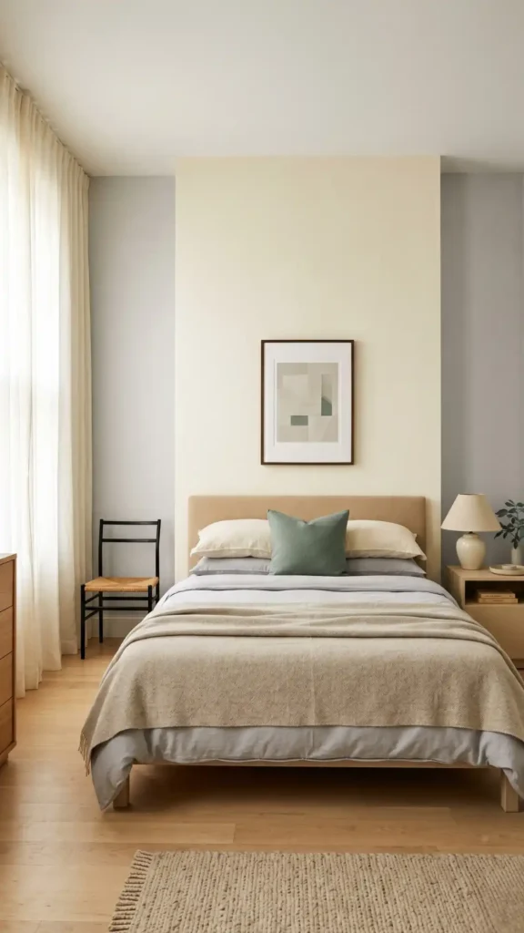 neutral base with restrained accents