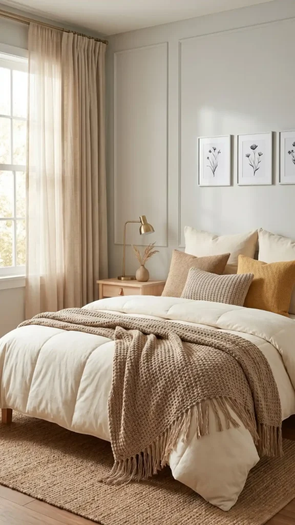 neutral bedding layering with texture