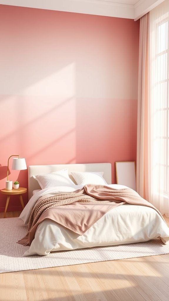 ombre pink wall gradient