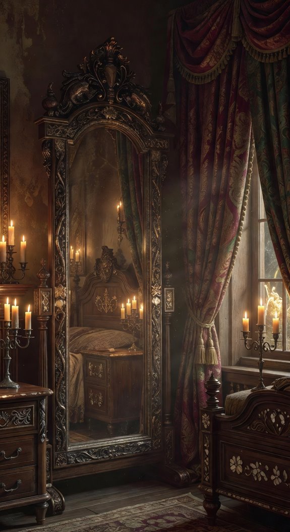 ornate gilded mirror reflections