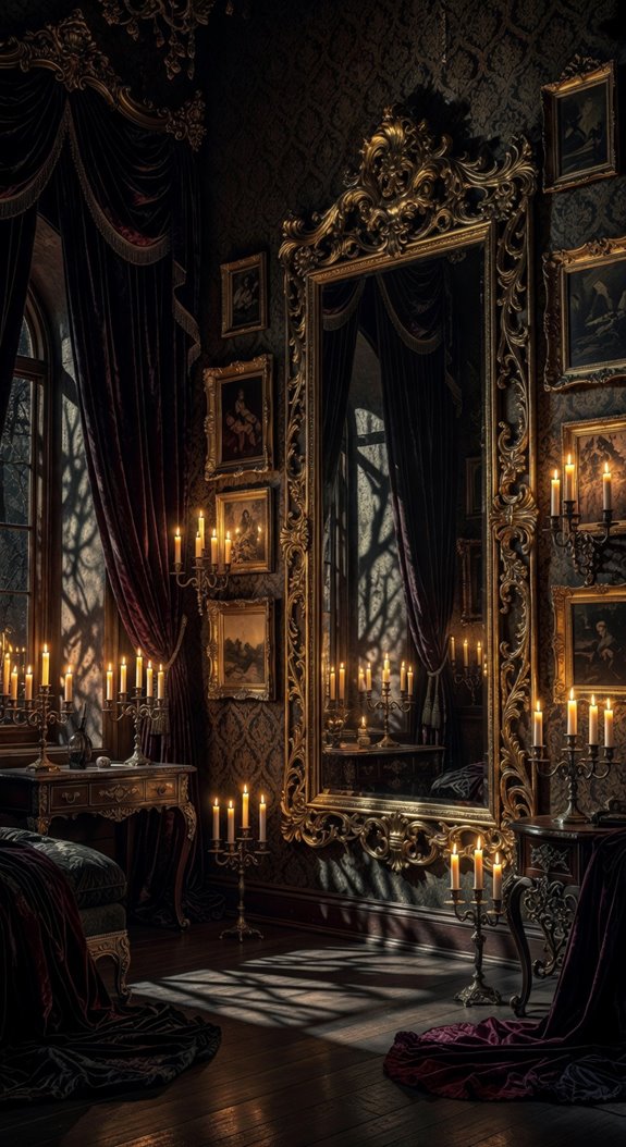 ornate mirrors vintage gold accents