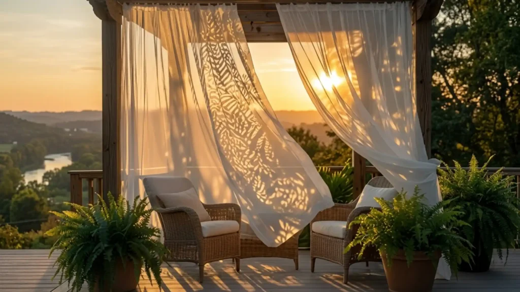outdoor sheer curtains weather resistant breathable