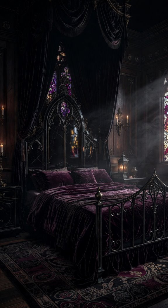 oversized gothic headboard opulent details