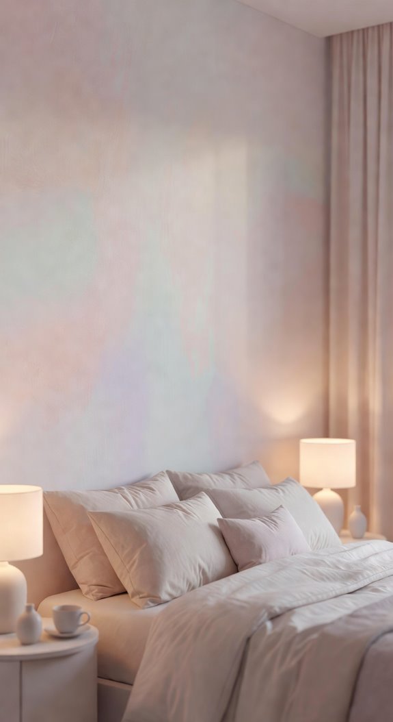 pastel palettes with soft finishes