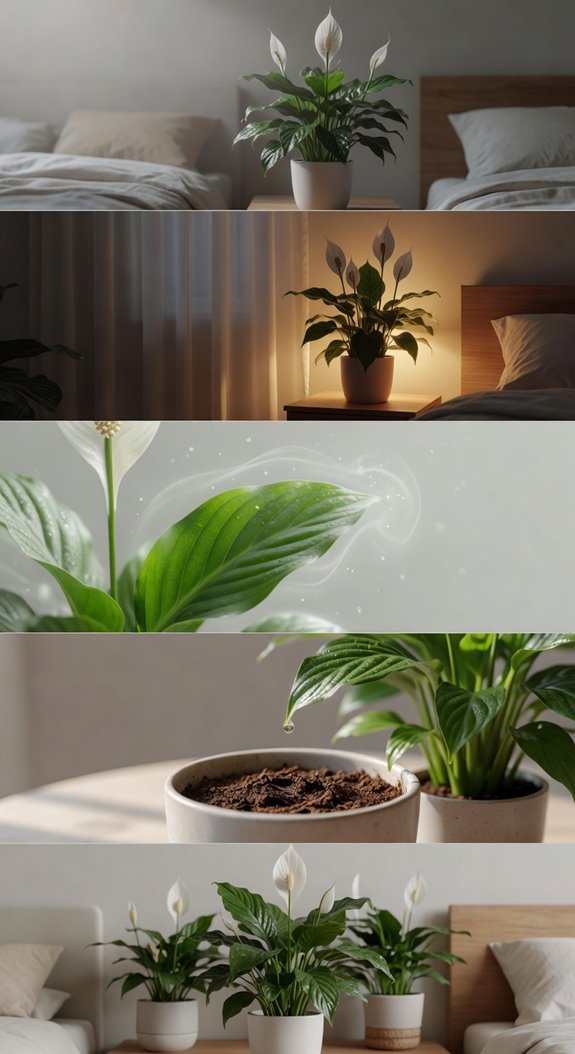 peace lily low light air purification