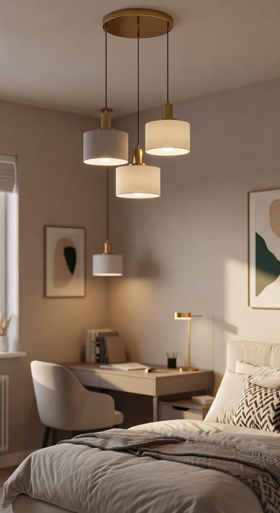 pendant lights define teen spaces