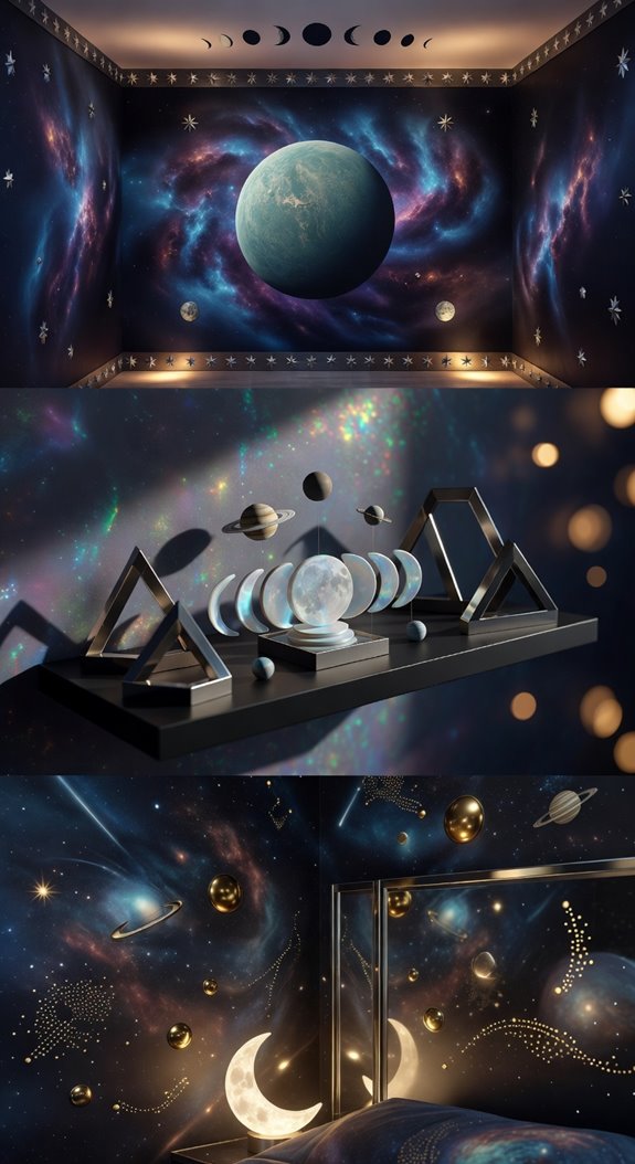 planets moons metallic accents