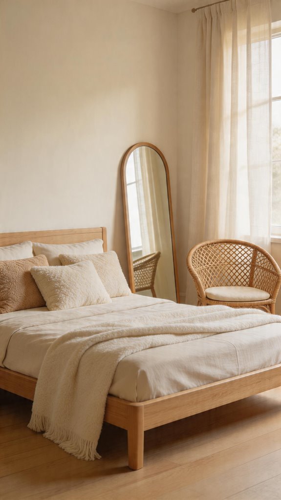 rattan and wool warmth