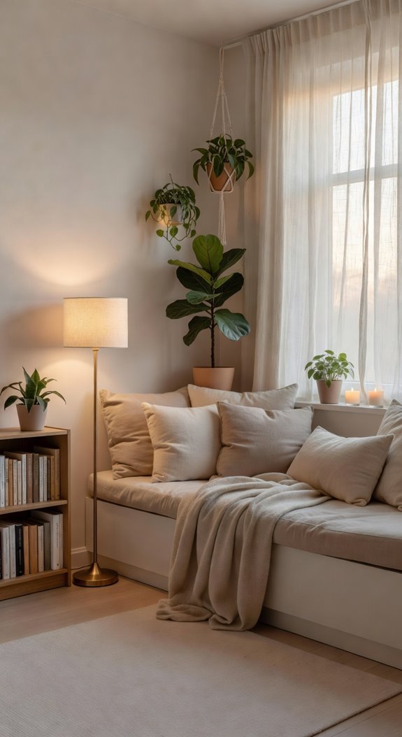 reading nook for calm airy space