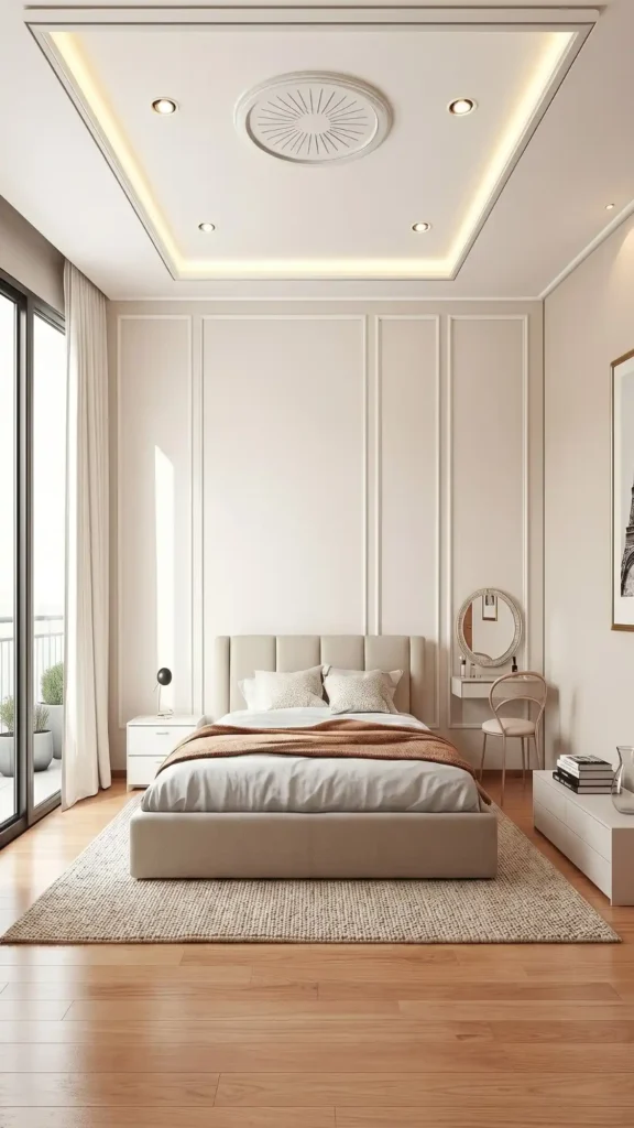 recessed panel ceiling geometry
