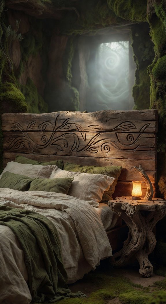 reclaimed wood forest focal point