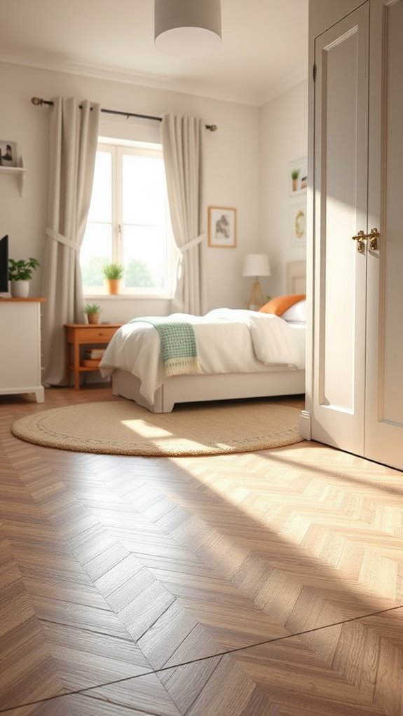 removable peel and stick flooring transformation