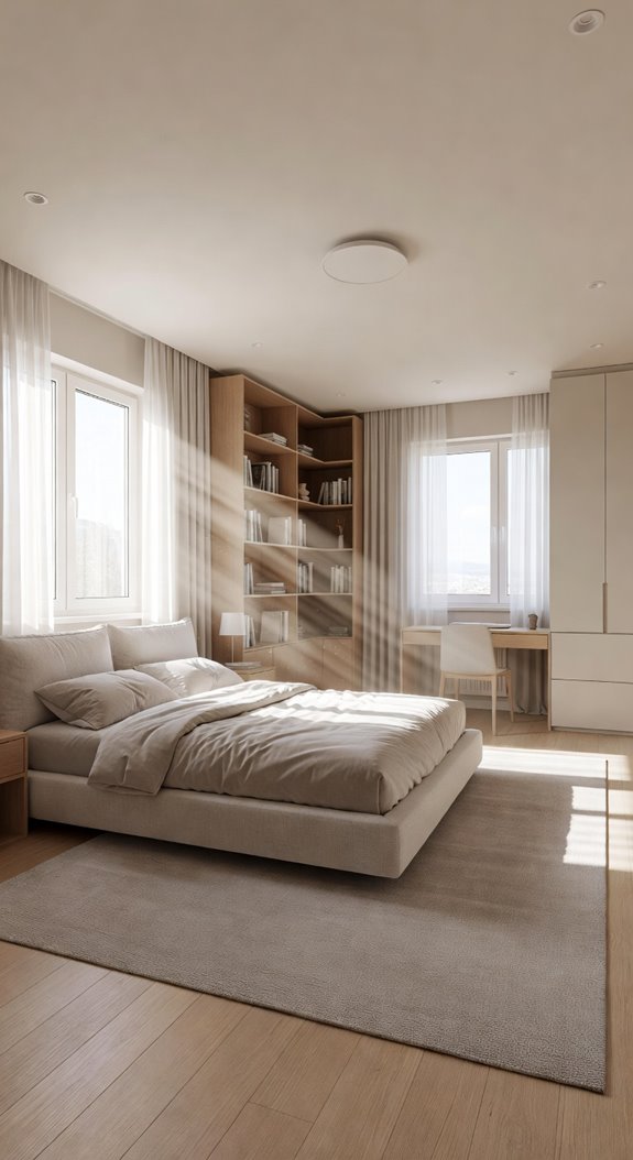 reposition bed to enhance light