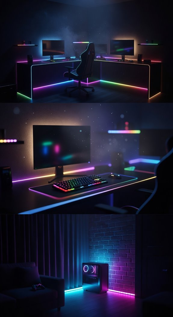 rgb lit gaming sanctuary ambiance