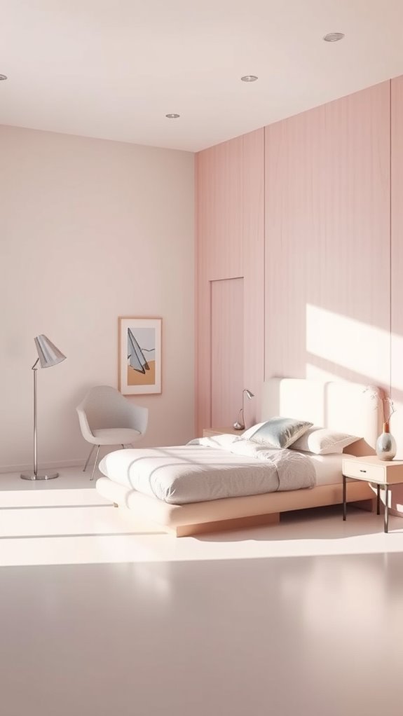 serene minimal futuristic interior