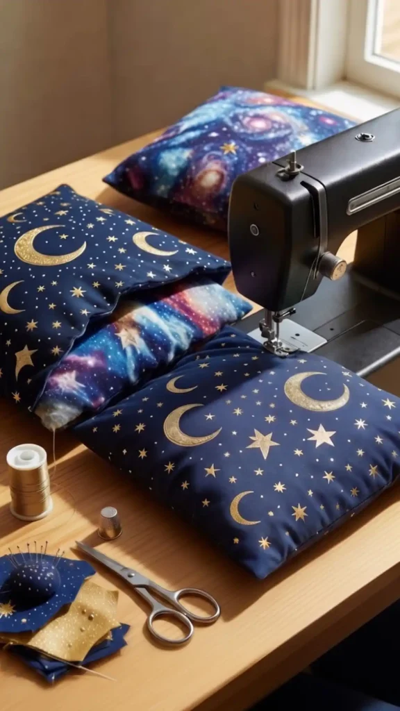 sew galaxy throw pillows