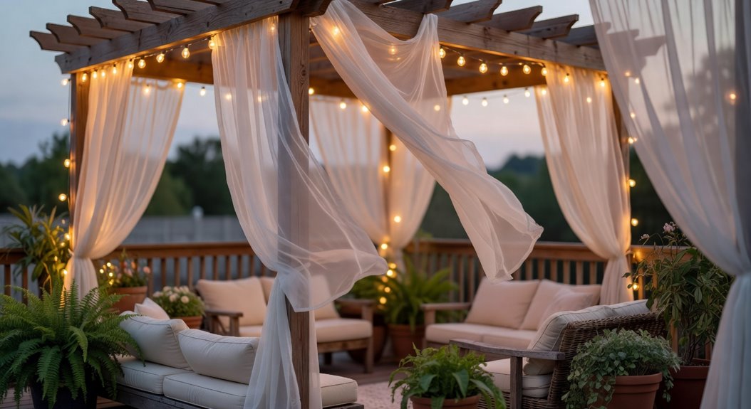 sheer curtains transform patio ambiance