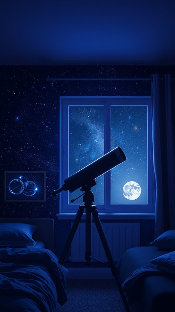 silver refractor by window twilight