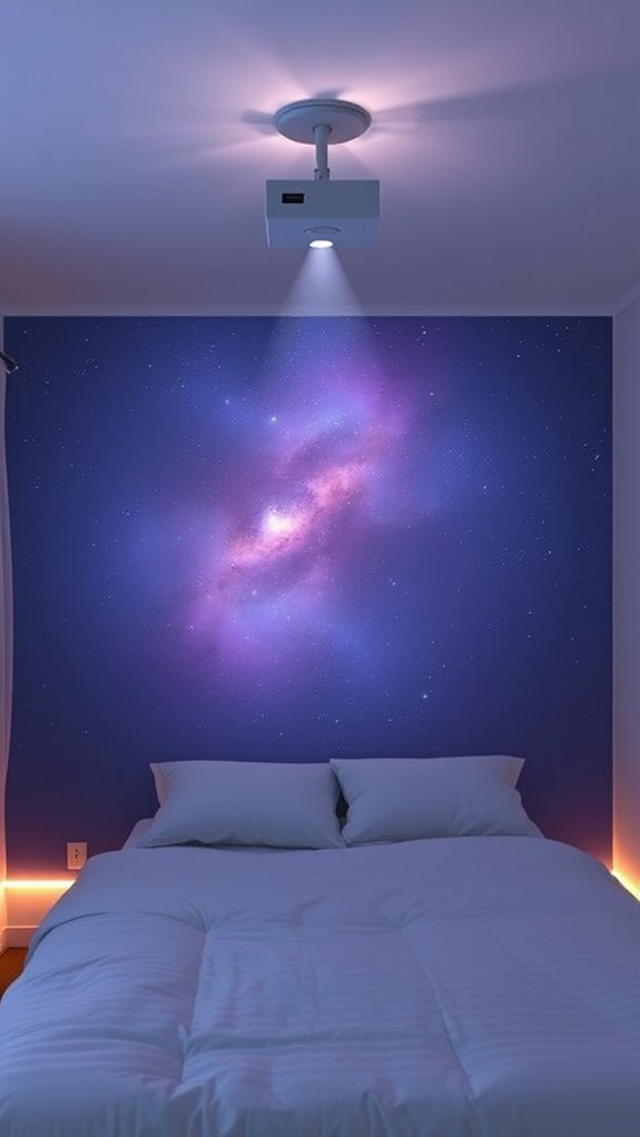 single projector galaxy bedroom setup